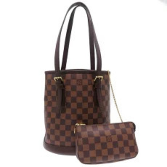 Louis Vuitton Handbags - Louis Vuitton Mare Shoulder Bag Clutch Damier Brown